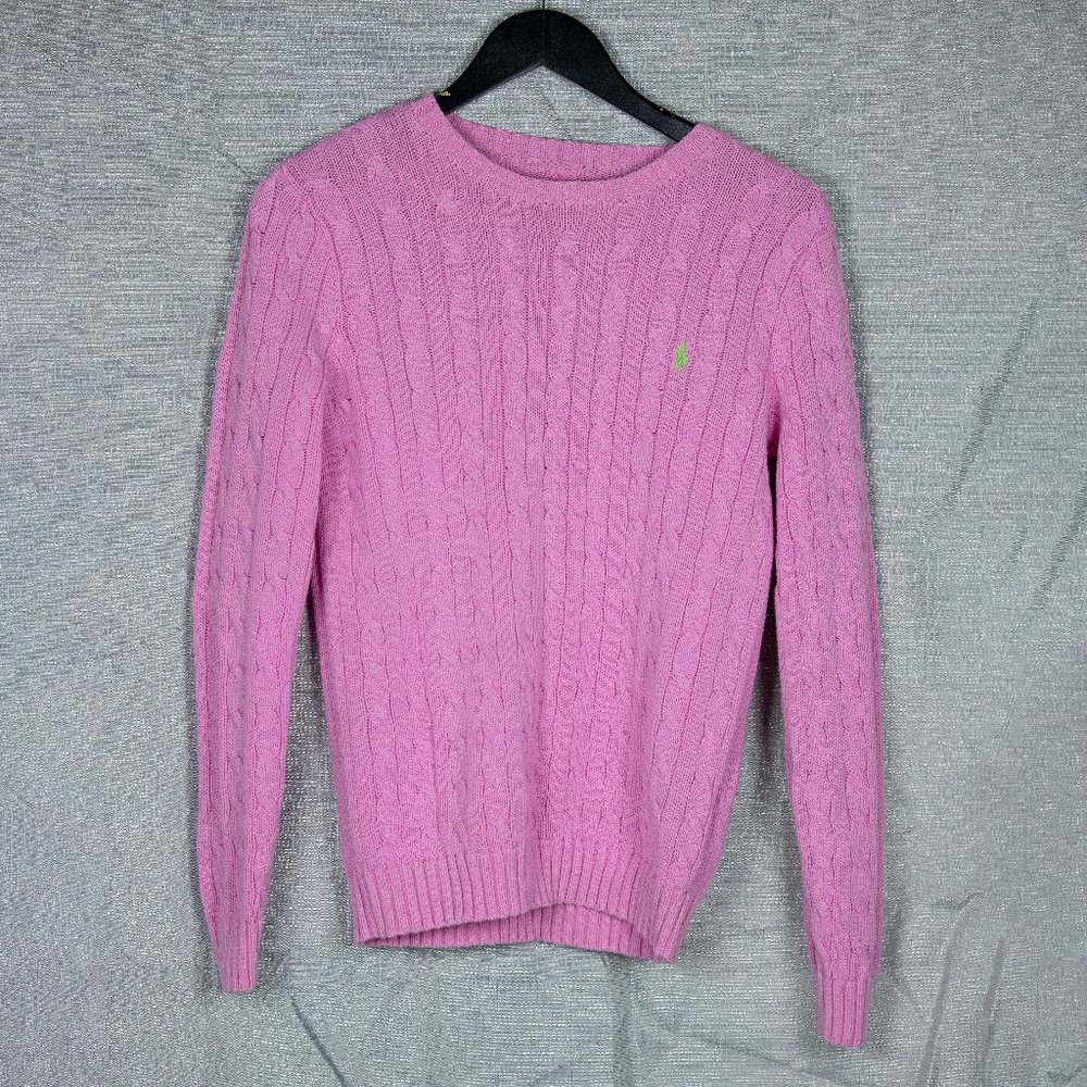 Pink Cable Knit Sweater